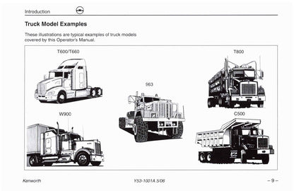 2004-2010 Kenworth W900/T600/T660/T800/C500 Bedienungsanleitung | Englisch