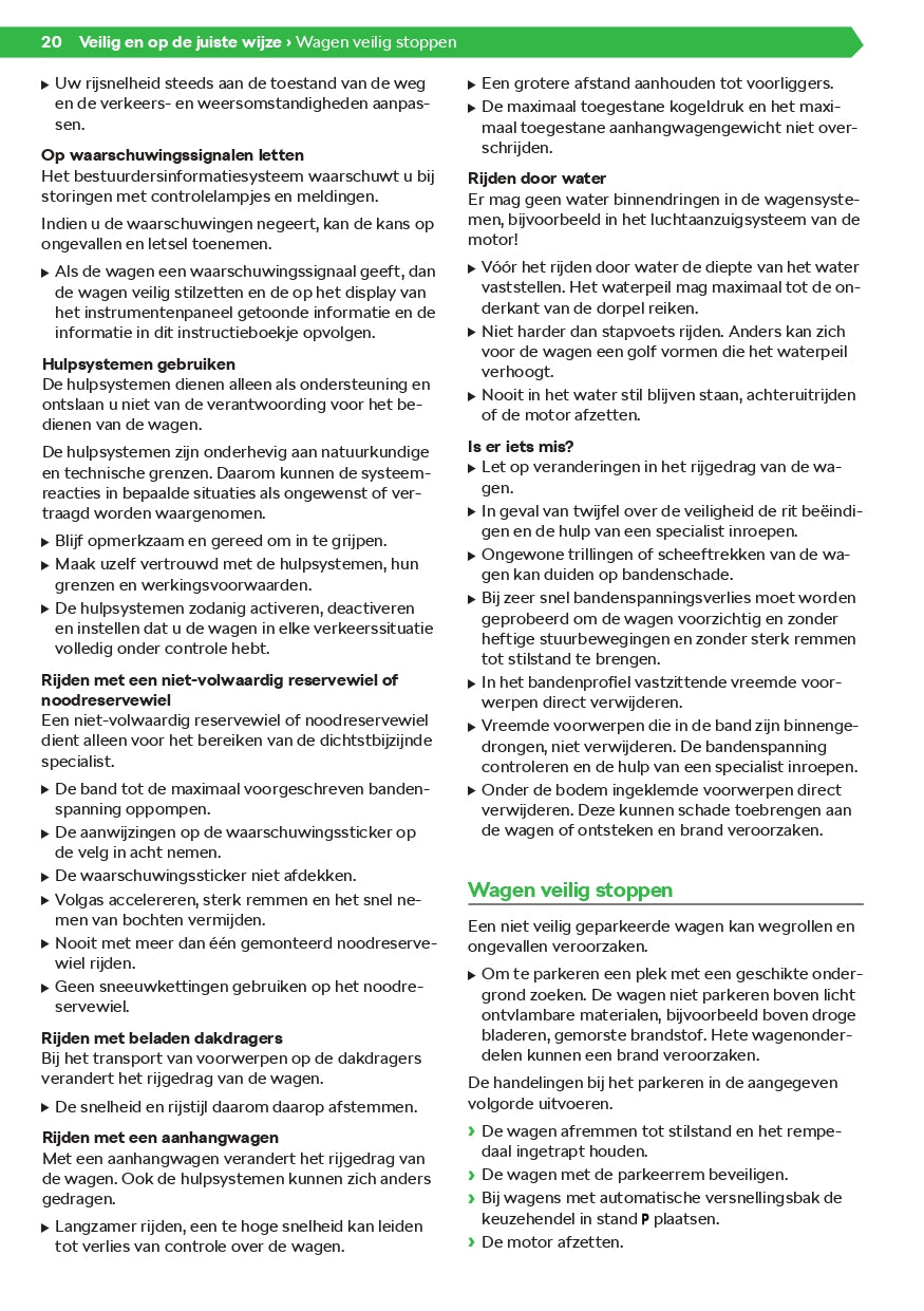 2020-2021 Skoda Karoq Owner's Manual | Dutch