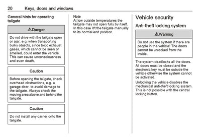 2022-2023 Opel Astra Owner's Manual | English