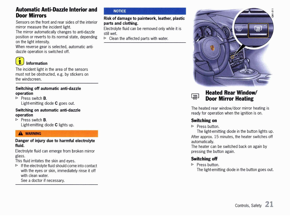 2012 Porsche Boxster/Boxster S/Boxster Spyder Owner's Manual | English