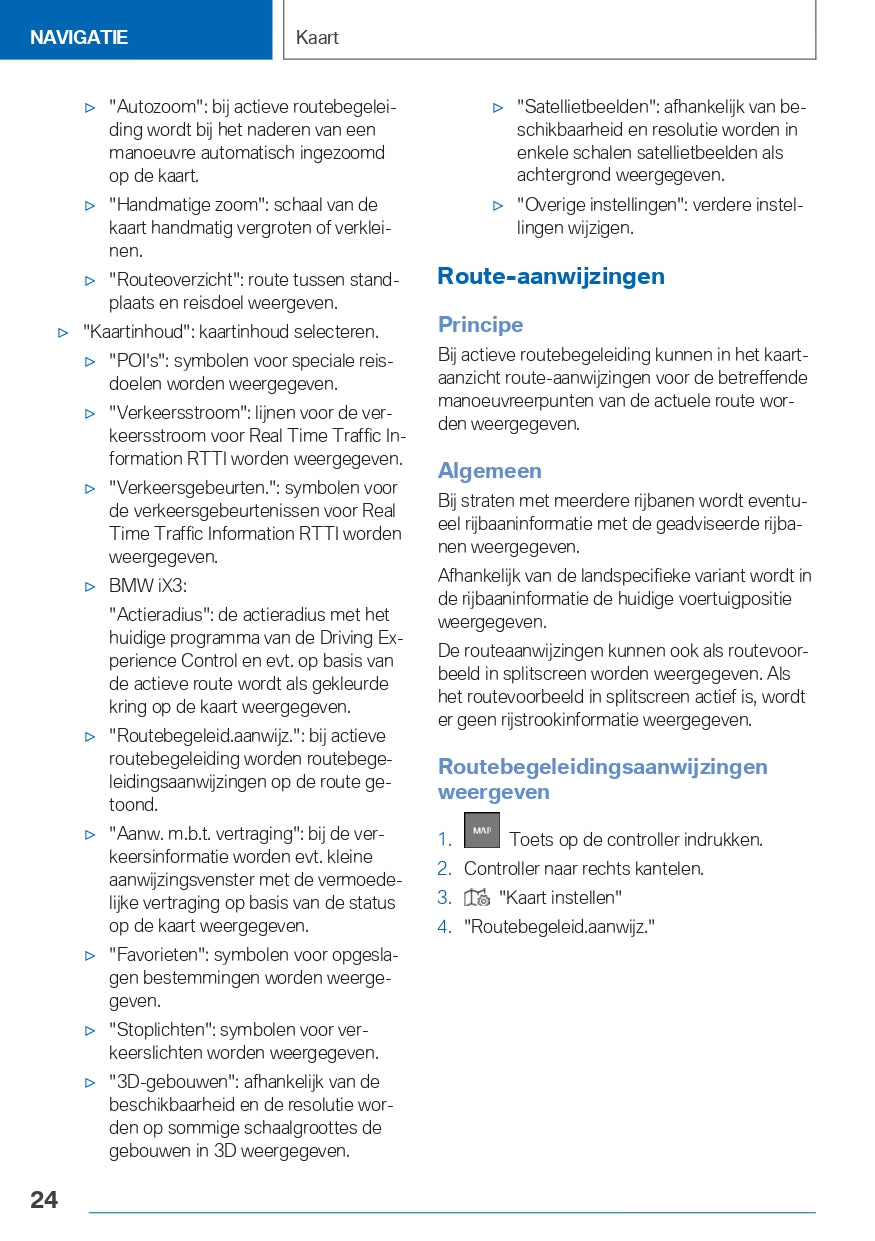 2021-2023 BMW iX3 Infotainment Manual | Dutch