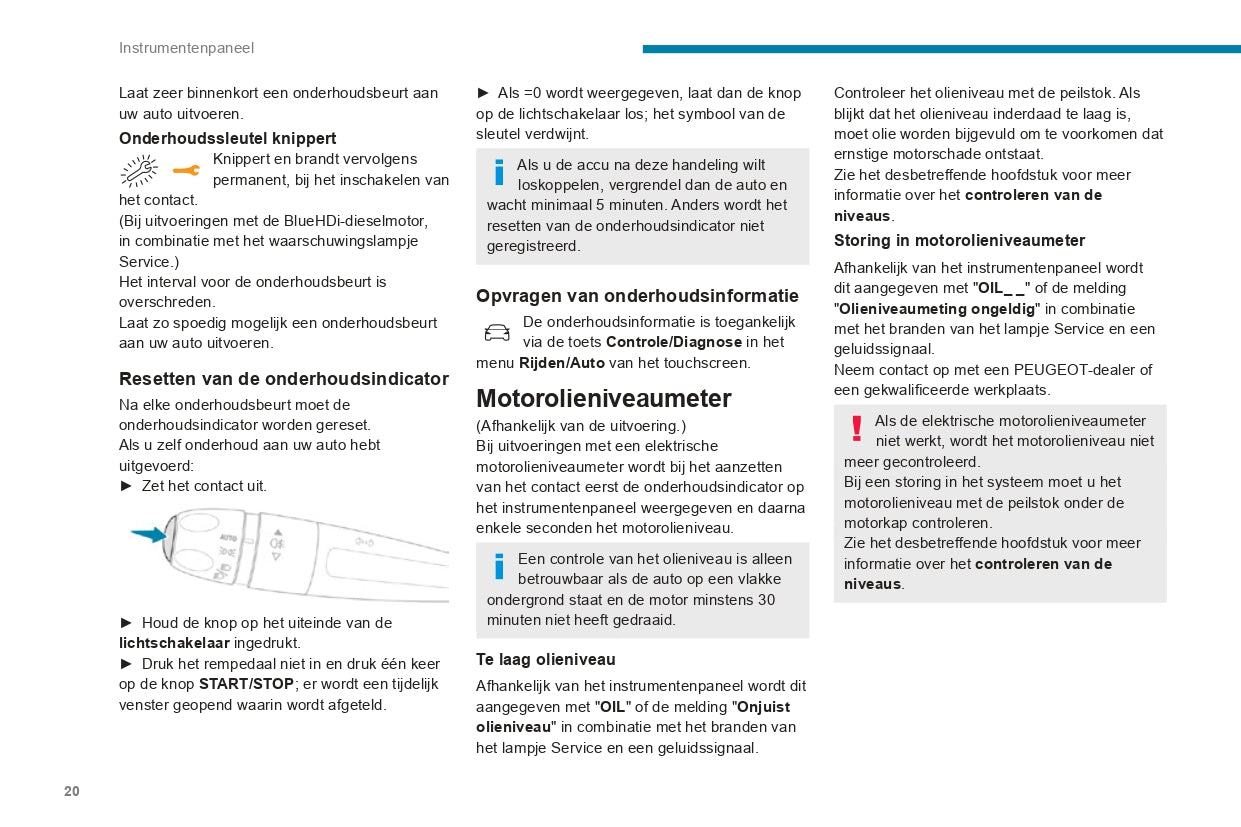 2019-2020 Peugeot 208/e-208 Bedienungsanleitung | Niederländisch