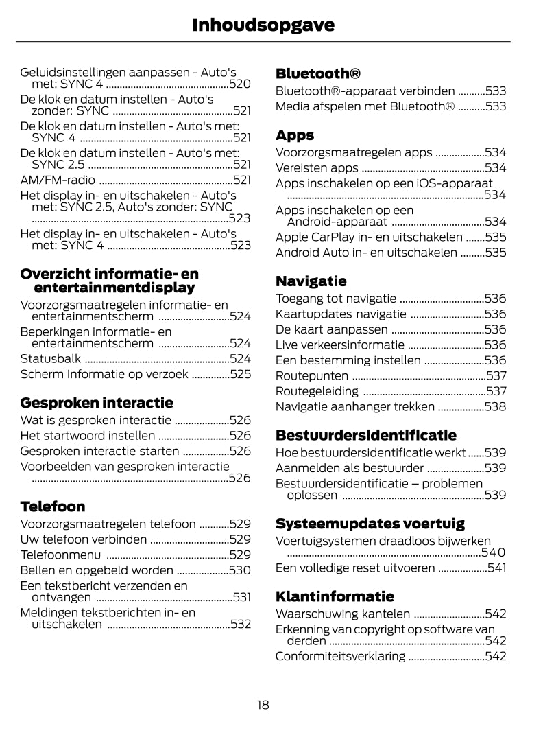 2022-2023 Ford Transit Bedienungsanleitung | Niederländisch