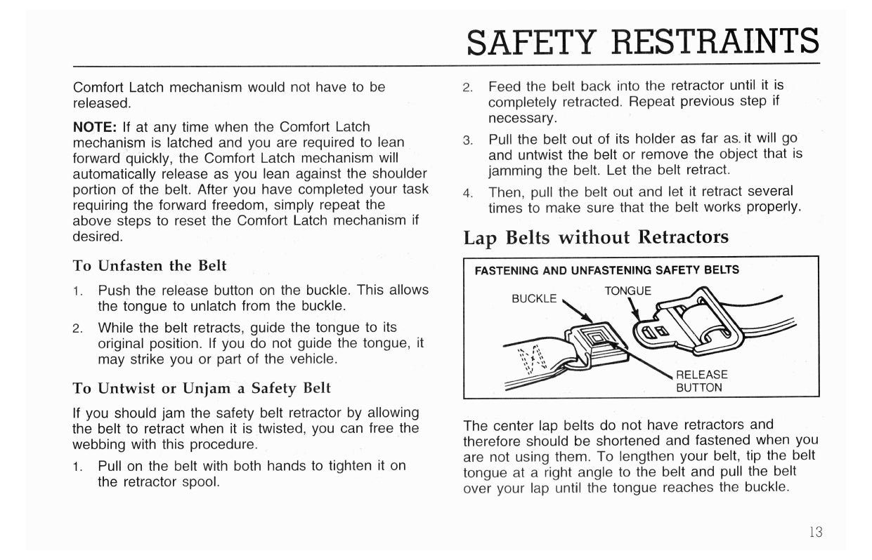 1996 Ford L-Series Owner's Manual | English