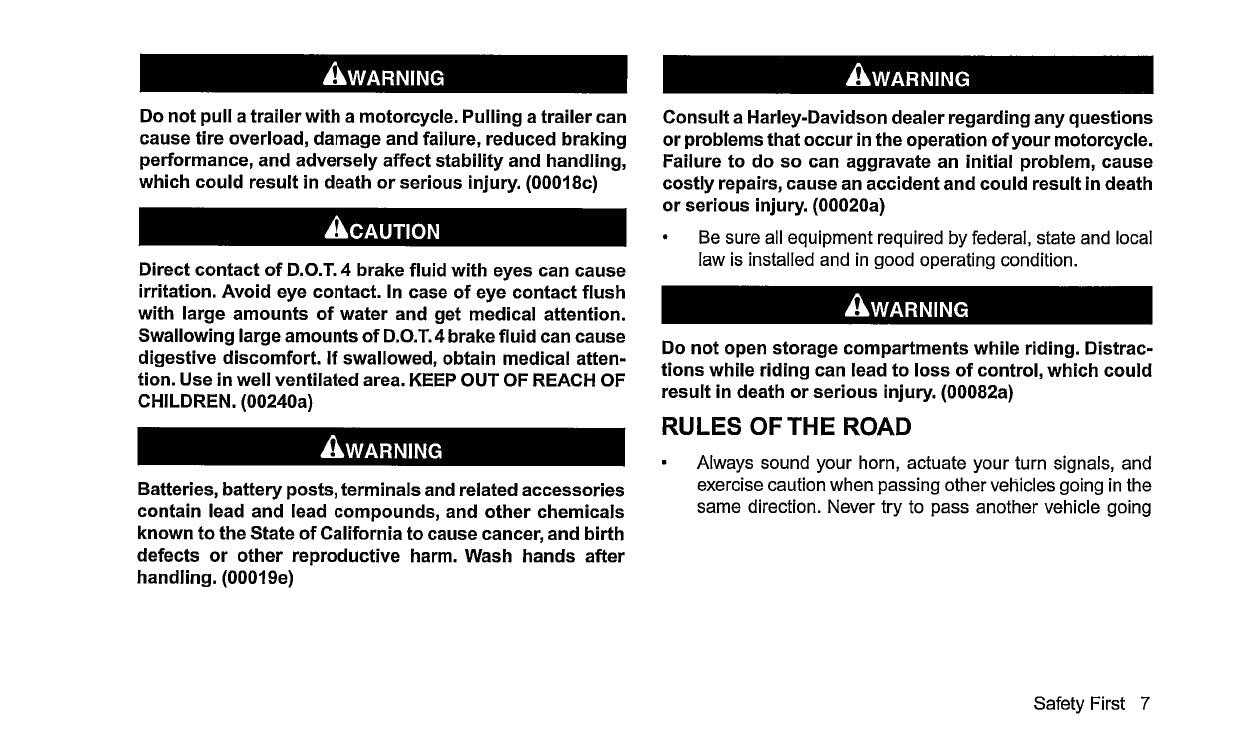 2013 Harley-Davidson Trike Owner's Manual | English