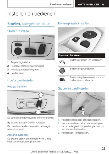 2023-2024 BMW M3 Touring Owner's Manual | Dutch