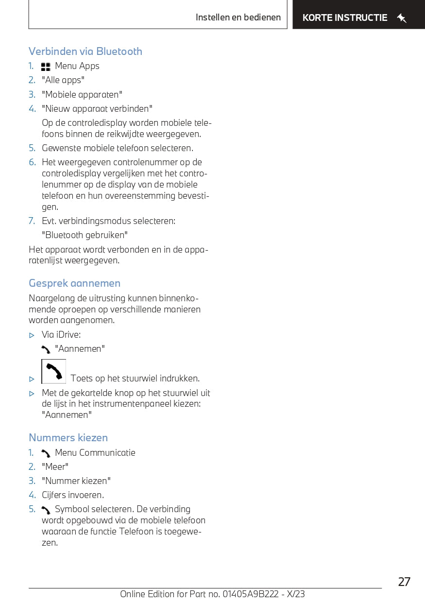 2023-2024 BMW M3 Touring Owner's Manual | Dutch