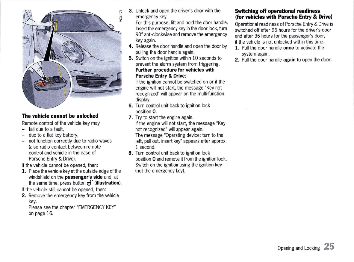 2012 Porsche 911 Carrera Owner's Manual | English