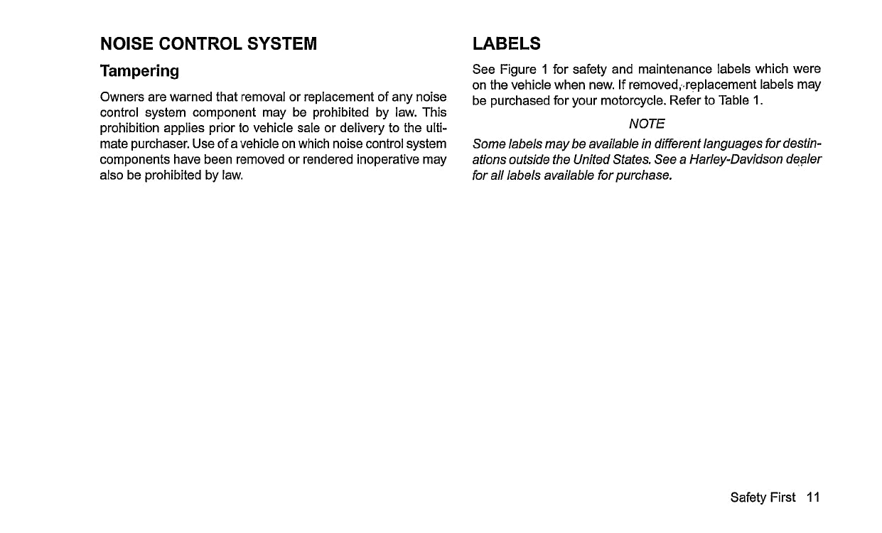 2013 Harley-Davidson Trike Owner's Manual | English