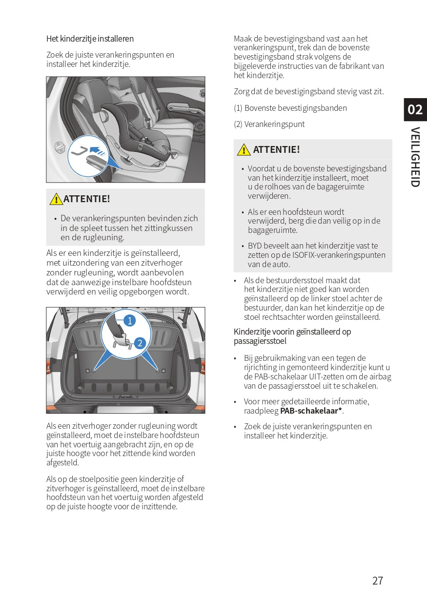 2022-2023 BYD Atto 3 Bedienungsanleitung | Niederländisch