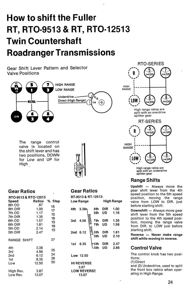 1977 Peterbilt 282/289/300/348/352/352H/353/359/387 Owner's Manual | English