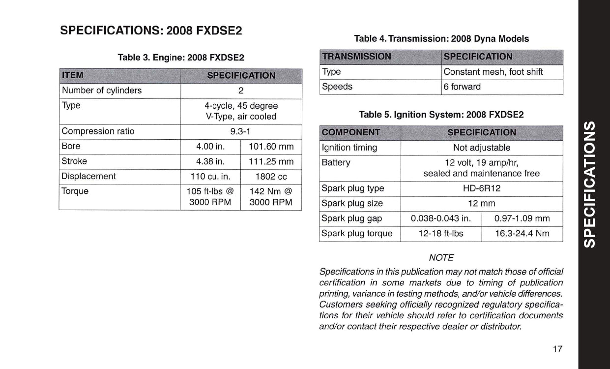 2008 Harley-Davidson FXDSE2 Bedienungsanleitung | Englisch