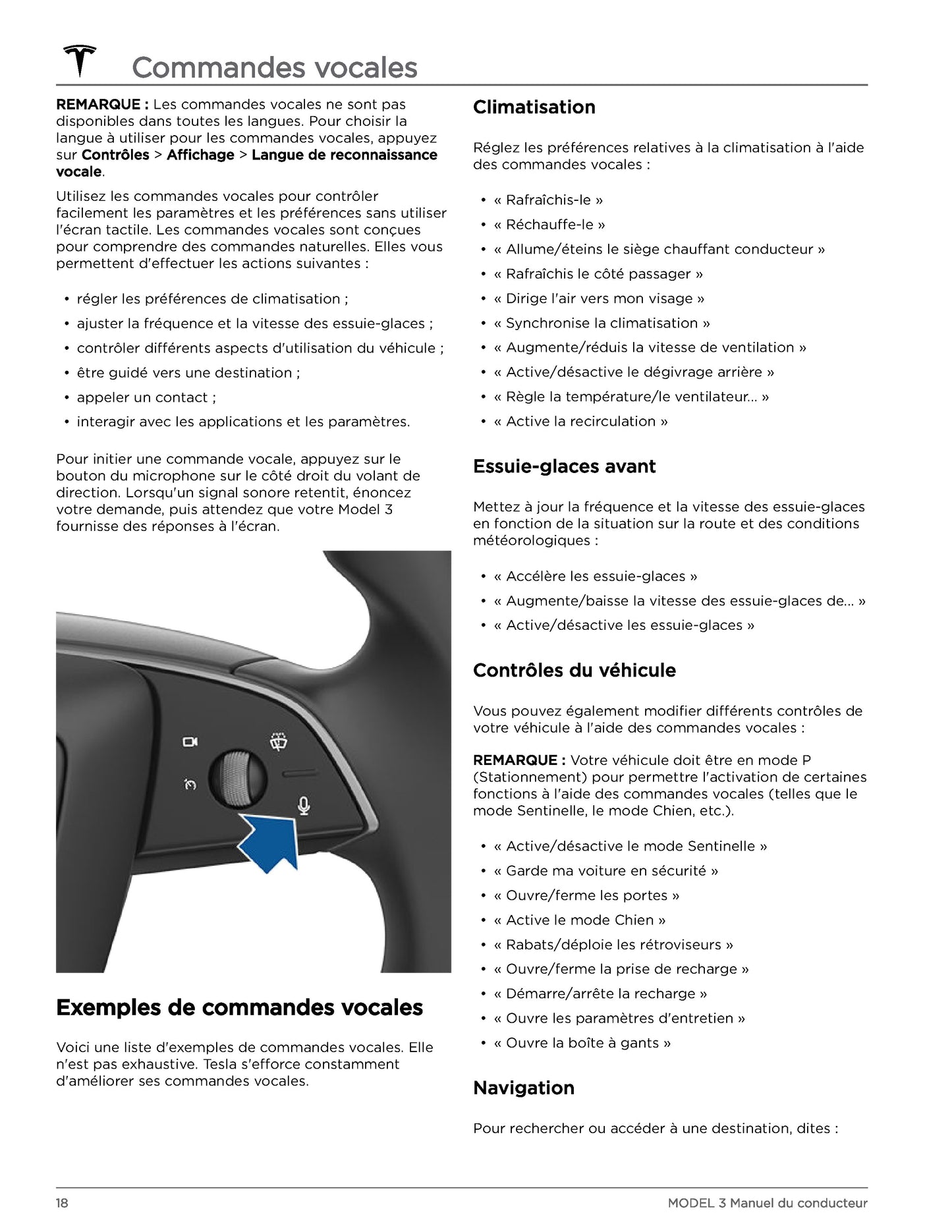 2023-2024 Tesla Model 3 Owner's Manual | French