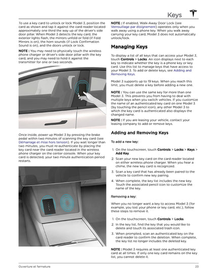 2023-2024 Tesla Model 3 Owner's Manual | French