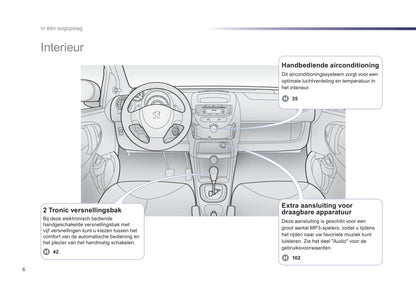 2012-2014 Peugeot 107 Owner's Manual | Dutch