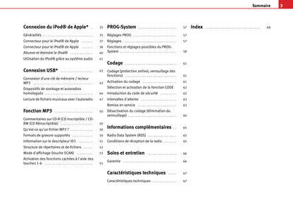 Seat Radio Alana - Alana MP3 Guide d'instructions