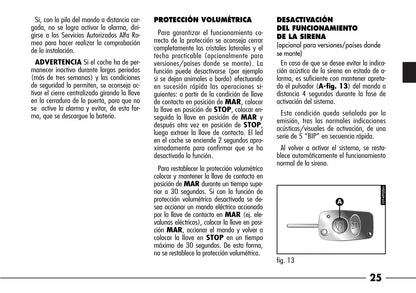 2003-2008 Alfa Romeo 166 Bedienungsanleitung | Spanisch