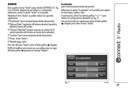 Alfa Romeo Mito Uconnect 5 Radio Instrucciones 2013 - 2016