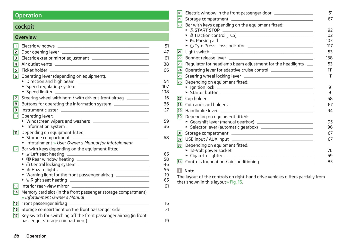 2016-2017 Skoda Fabia Owner's Manual | English