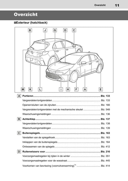 2022 Toyota Corolla Hatchback/Touring Sports Owner's Manual | Dutch