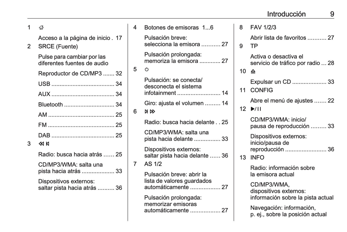 Opel Meriva Manual de infoentretenimiento 2014 - 2017