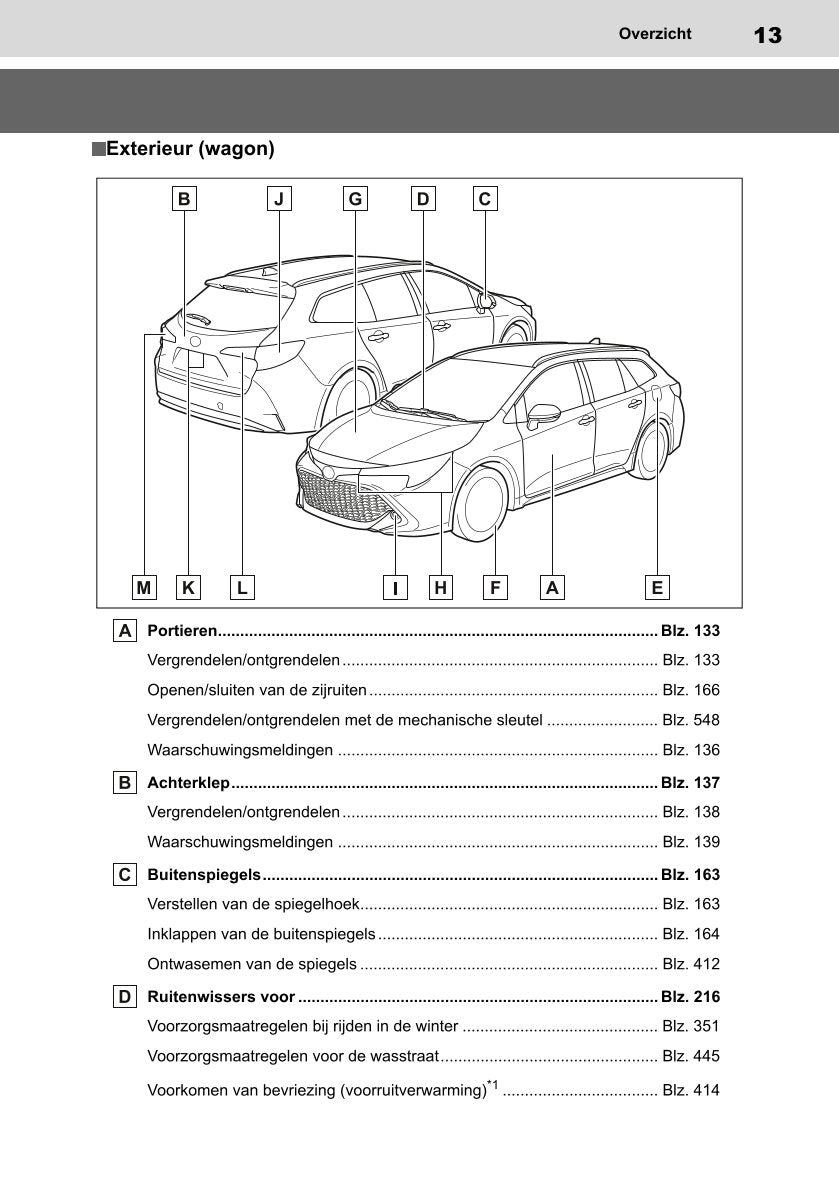 2022 Toyota Corolla Hatchback/Touring Sports Owner's Manual | Dutch