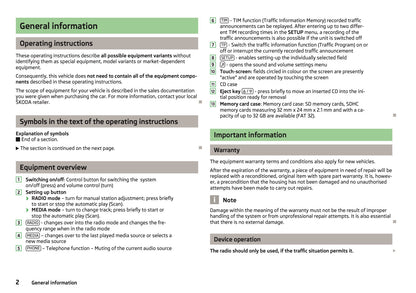 Skoda Radio Bolero Owner's Manual 2012