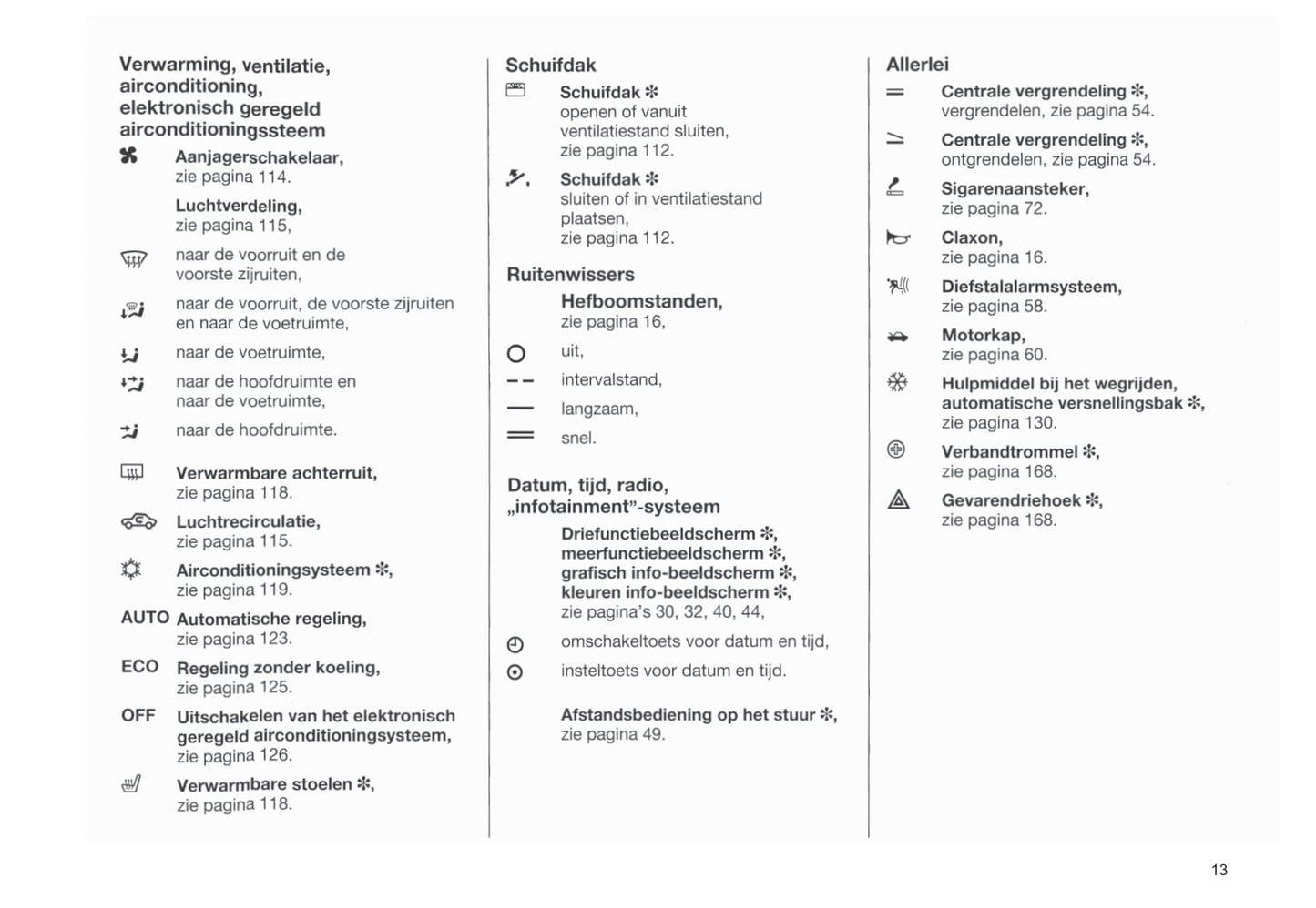 1999-2002 Opel Vectra Owner's Manual | Dutch