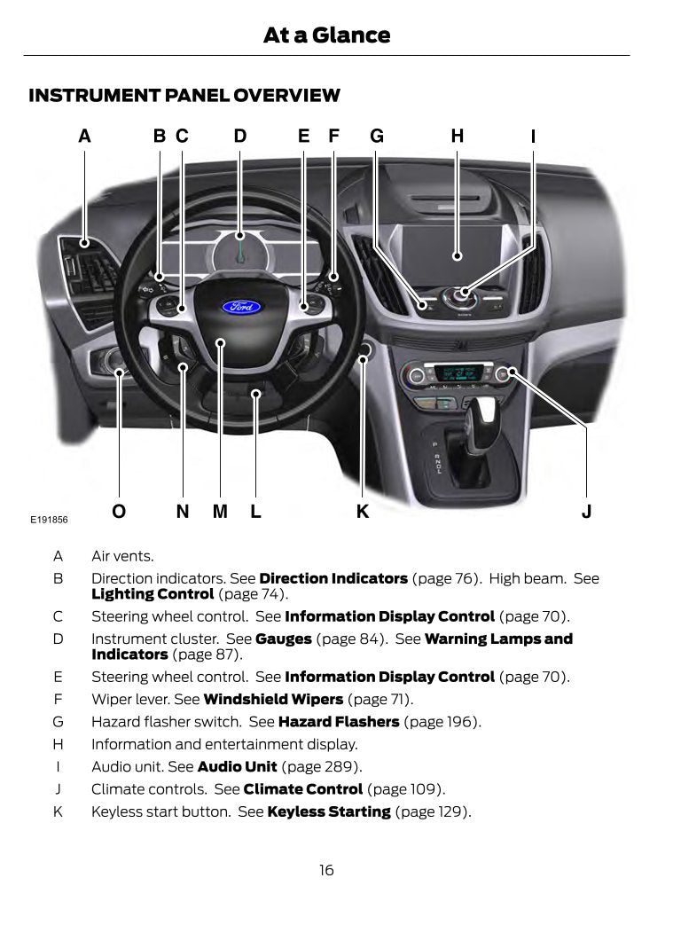 2017 Ford C-Max Hybrid / C-Max Energi Bedienungsanleitung | Englisch