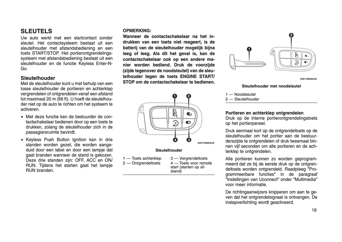 2016-2017 Jeep Cherokee Owner's Manual | Dutch