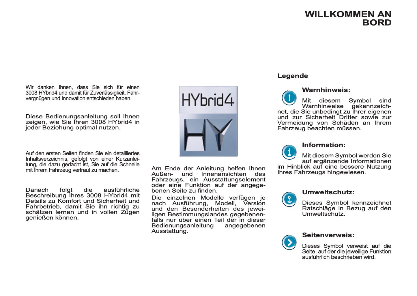 2012-2013 Peugeot 3008 HYbrid4 Owner's Manual | German