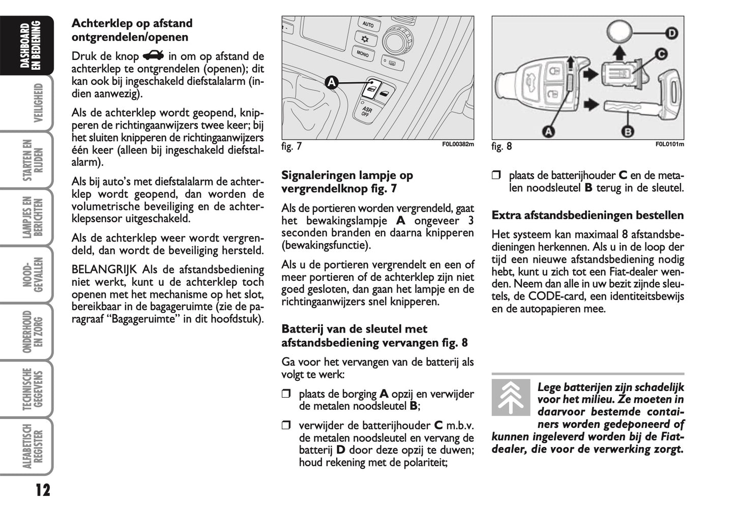 2007-2008 Fiat Croma Owner's Manual | Dutch