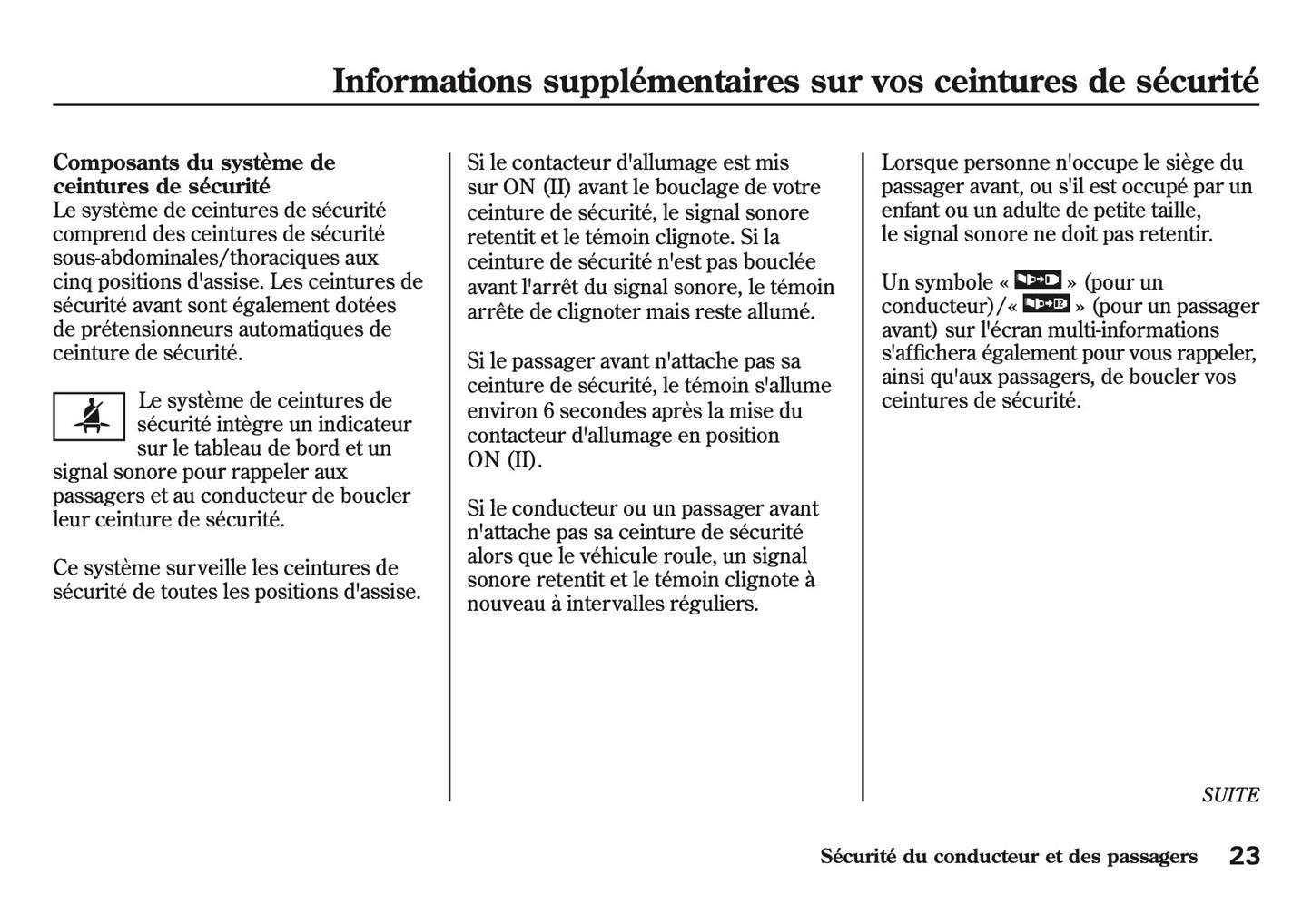 2007-2008 Honda Jazz Owner's Manual | French