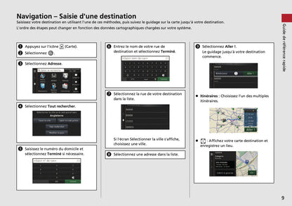 Honda CR-V Navi Guide d'utilisation 2018 - 2019