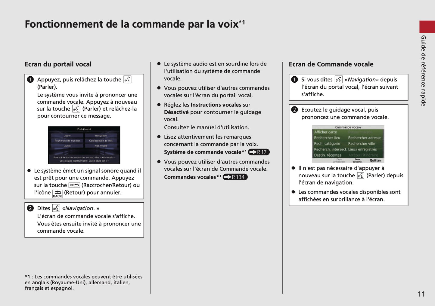 Honda CR-V Navi Guide d'utilisation 2018 - 2019