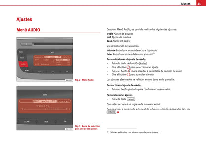 Seat Radio Car Stereo MP3  Manual de Instrucciones 2004 - 2009