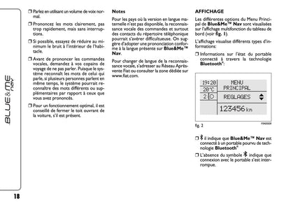 Fiat Ducato Blue & Me Nav Guide d'instructions 2012 - 2014