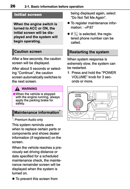Toyota Touch Multimedia & Navigation Bedienungsanleitung 2019 - 2021