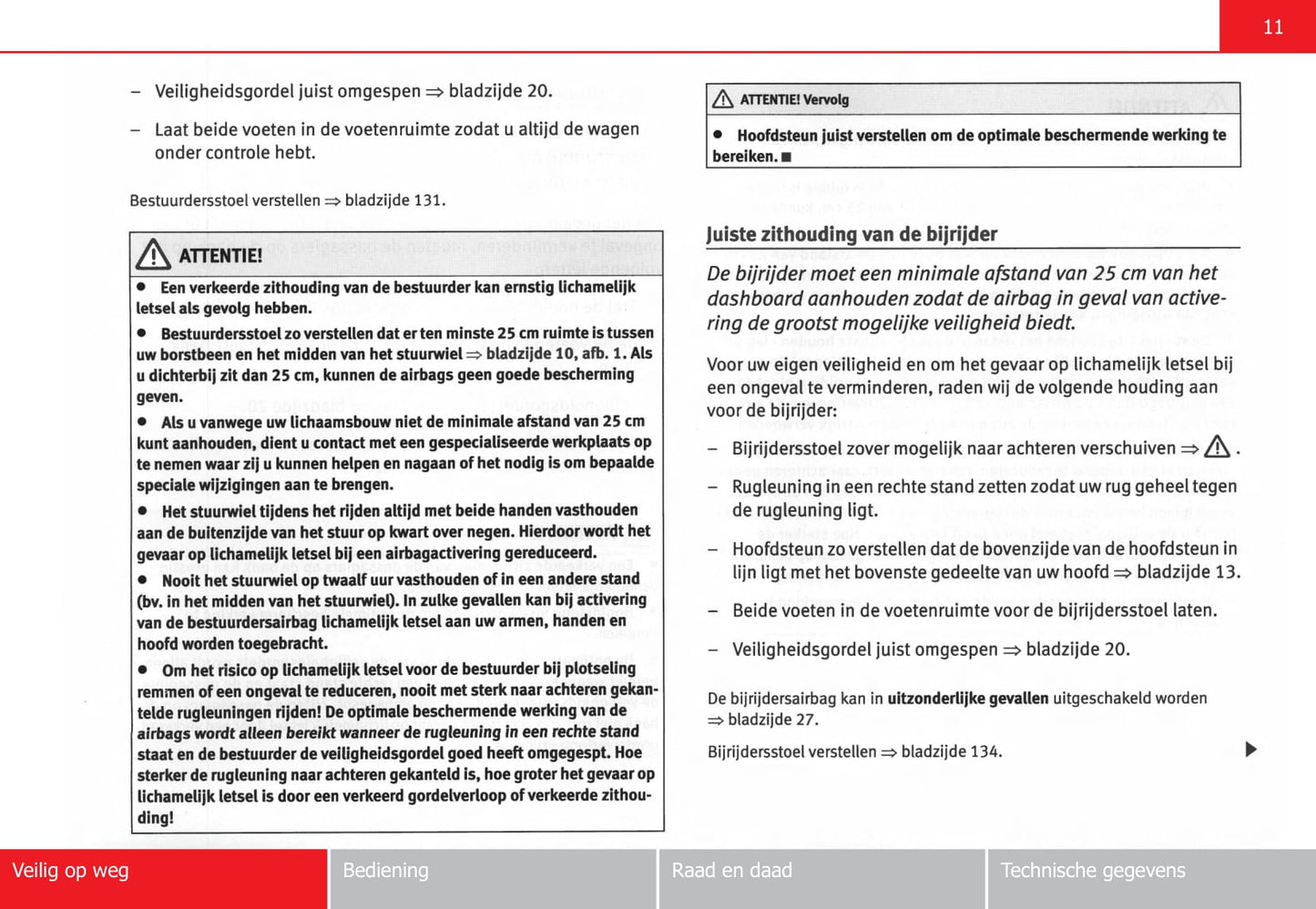 2006-2007 Seat Altea Owner's Manual | Dutch