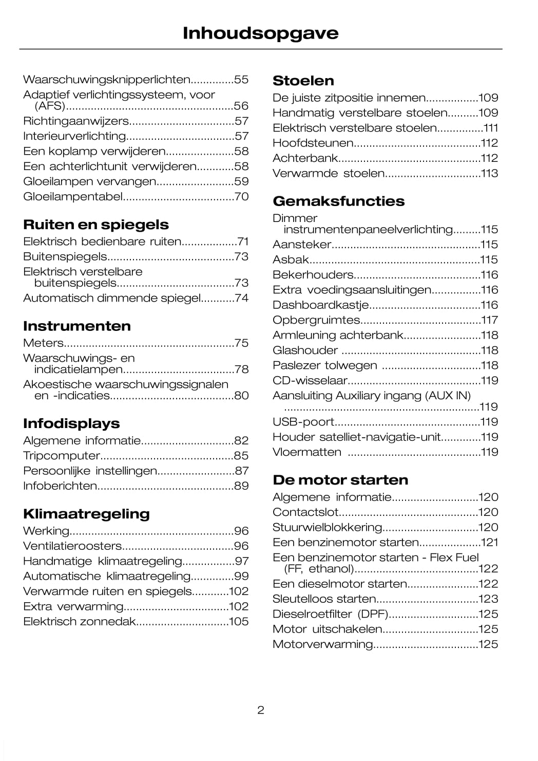 2008-2011 Ford Focus Owner's Manual | Dutch