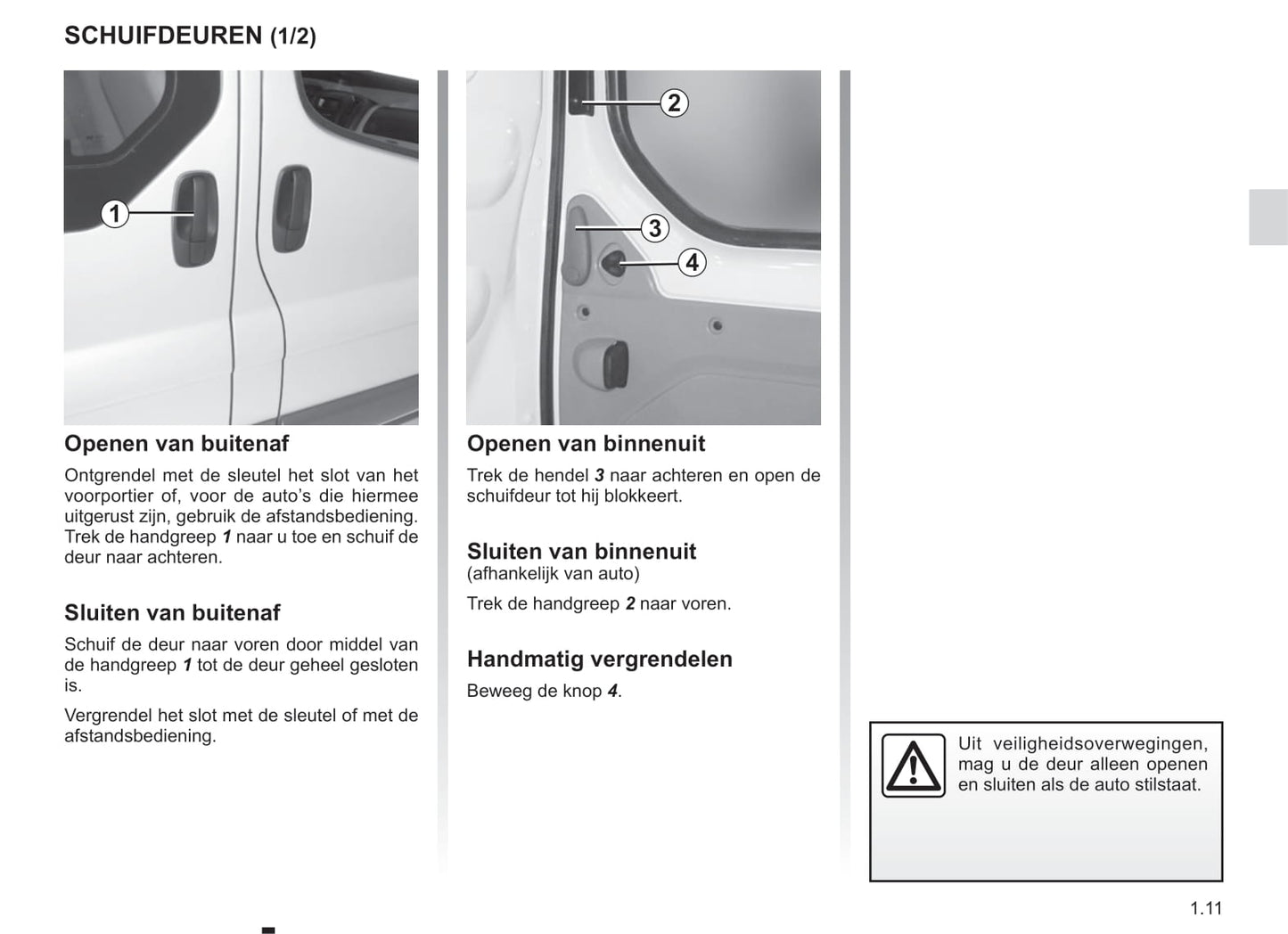 2012-2013 Renault Trafic Owner's Manual | Dutch