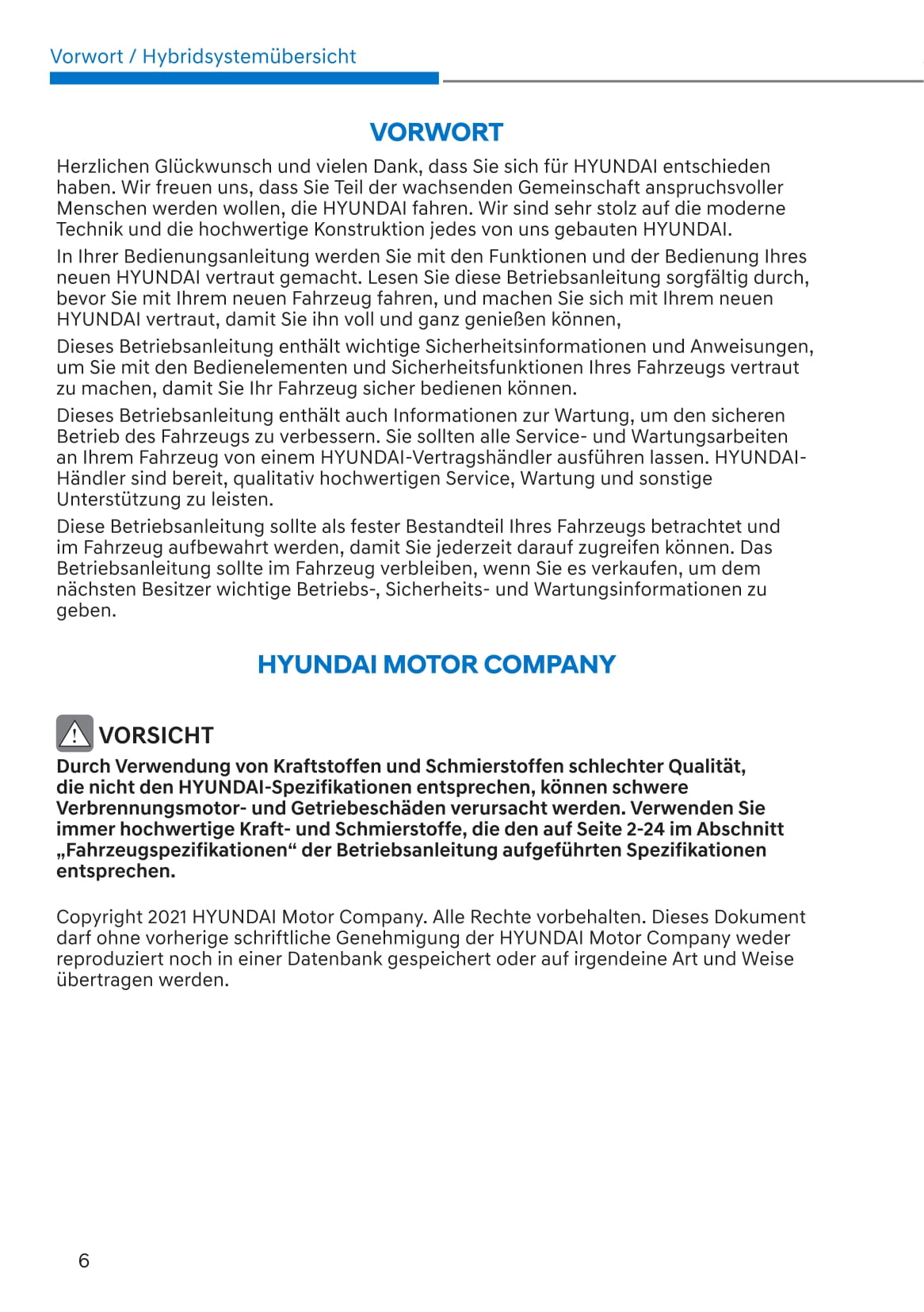 2021-2022 Hyundai Tucson Hybrid/Plug-in Hybrid Bedienungsanleitung | Deutsch