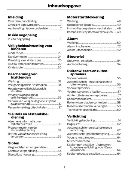 2012 Ford Galaxy/S-Max Bedienungsanleitung | Niederländisch