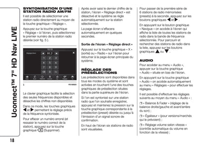 Fiat 500 & 500 Cabrio Uconnect Radio Nav 7.0 Guide d'utilisation 2017 - 2018