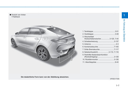 2019-2020 Hyundai i30 Bedienungsanleitung | Deutsch