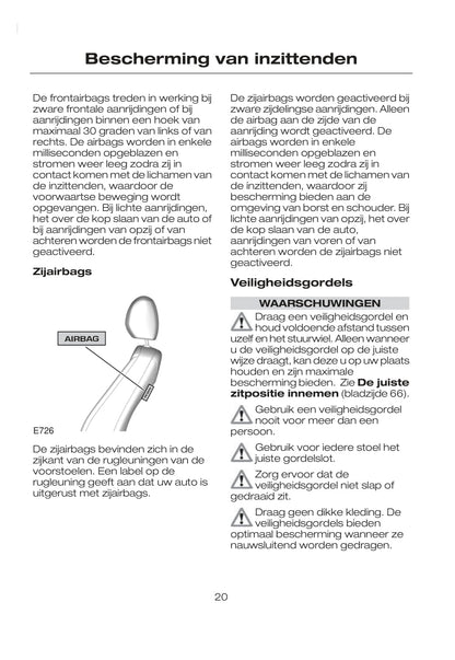 2007-2008 Ford Tourneo/Transit Connect Owner's Manual | Dutch