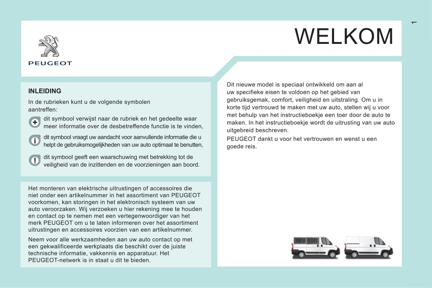 2014-2015 Peugeot Boxer Owner's Manual | Dutch