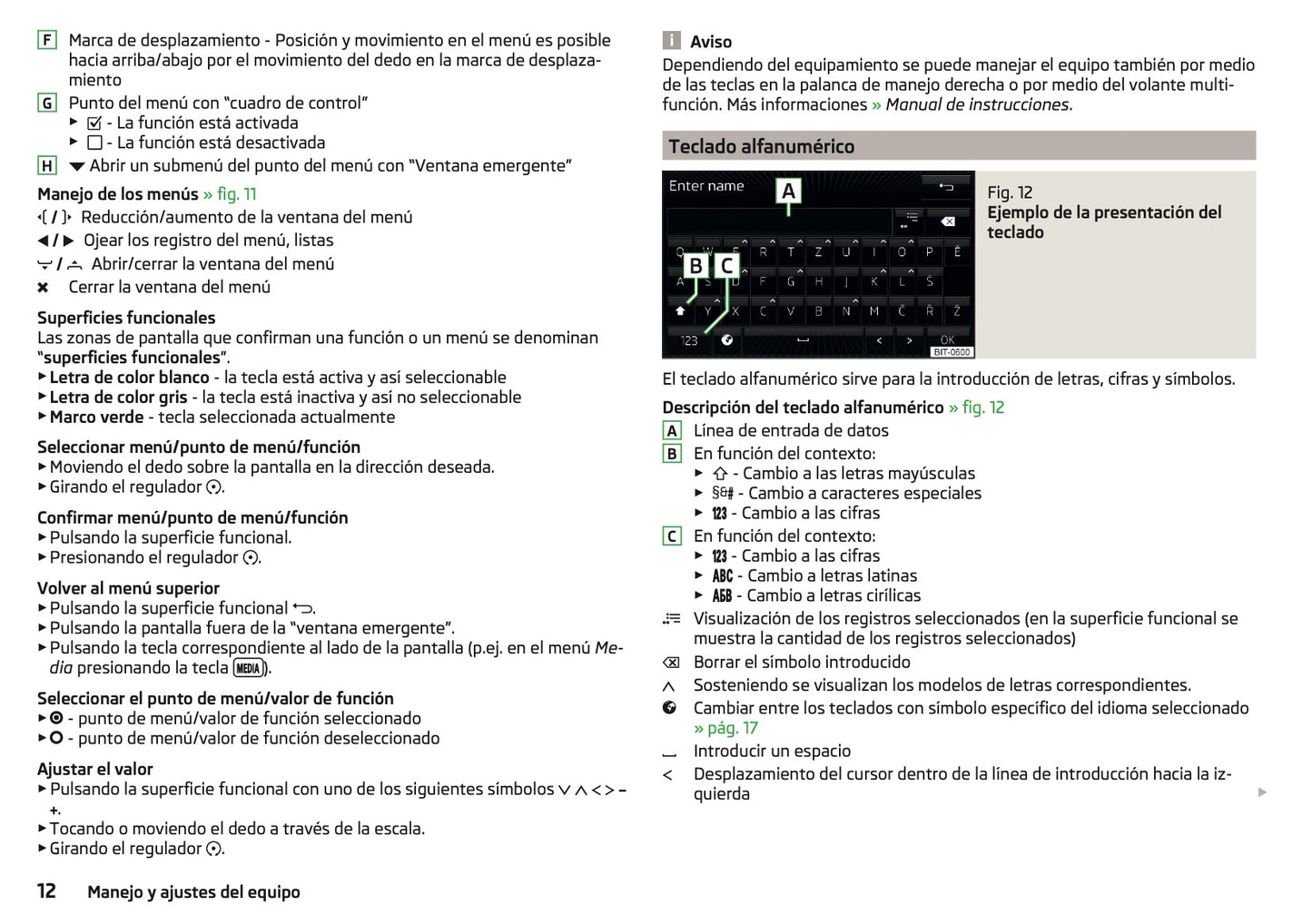 Skoda Admundsen y Bolero Manual de Instrucciones