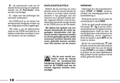 2000-2001 Fiat Ducato Bedienungsanleitung | Niederländisch