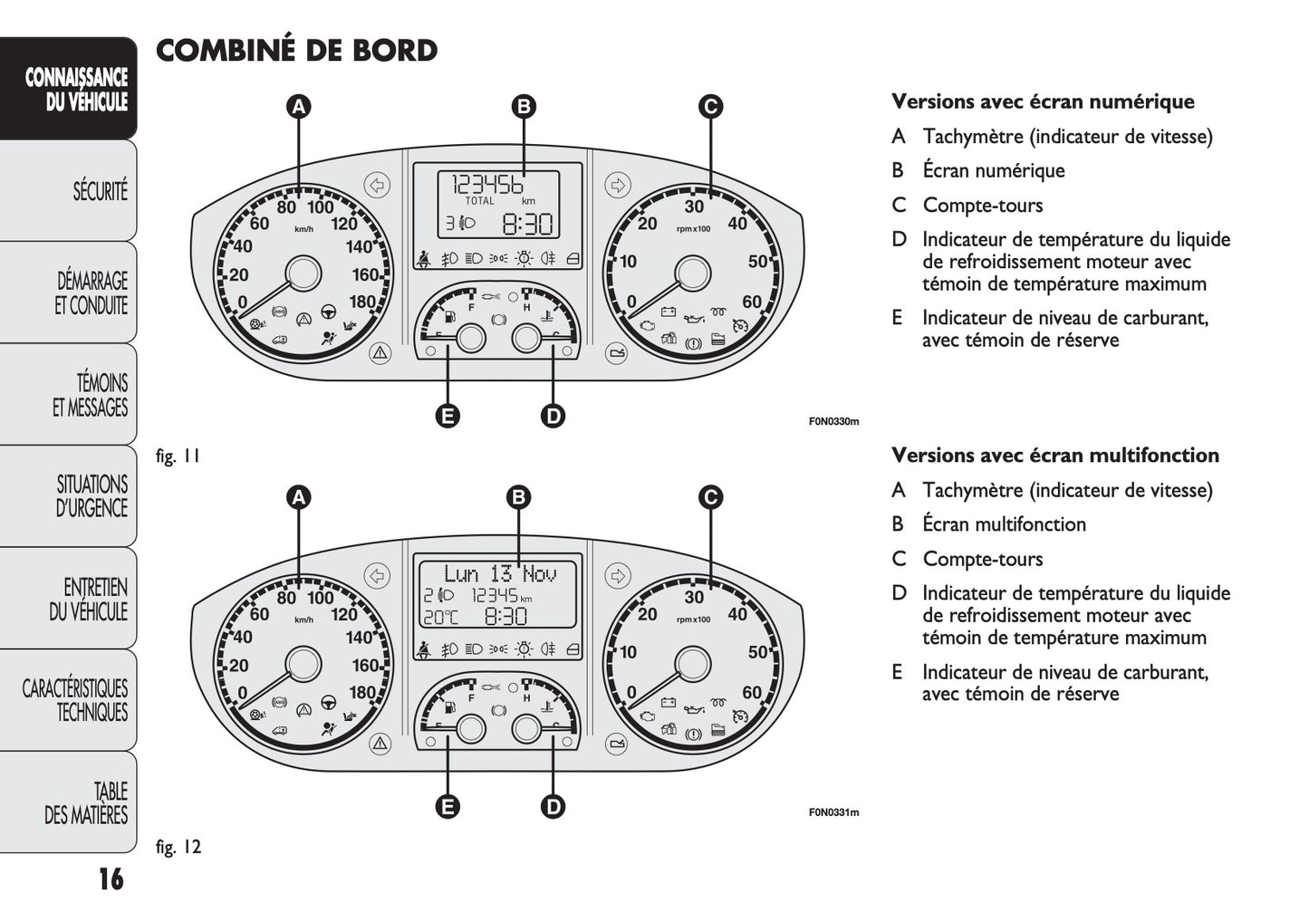 2013-2014 Fiat Ducato Owner's Manual | French